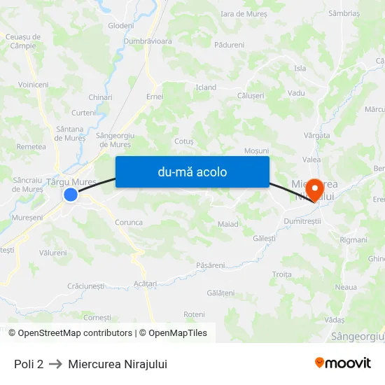 Harta de Poli 2 către Miercurea Nirajului