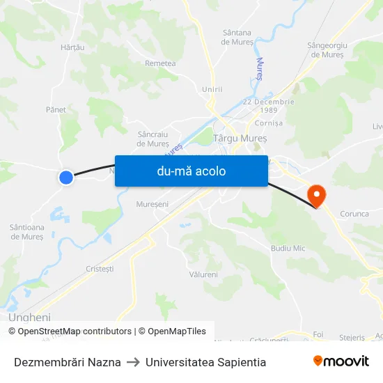 Harta de Dezmembrări Nazna către Universitatea Sapientia