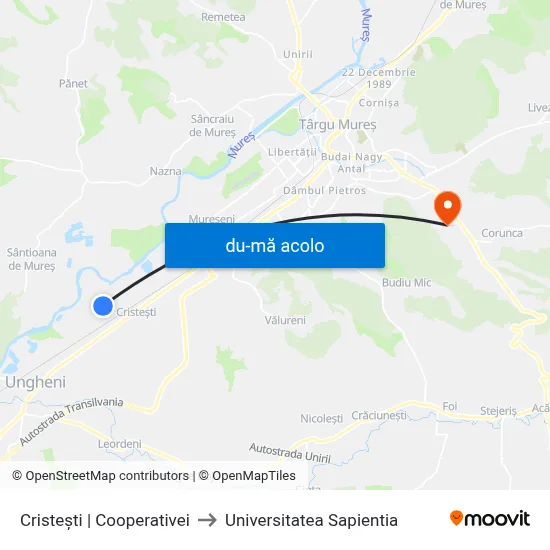 Harta de Cristești | Cooperativei către Universitatea Sapientia