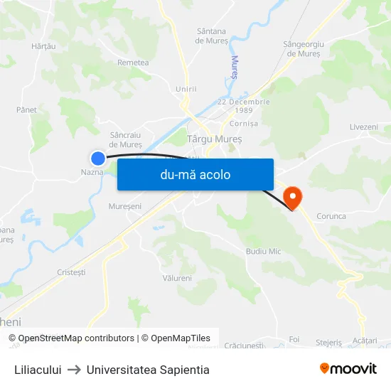 Harta de Liliacului către Universitatea Sapientia