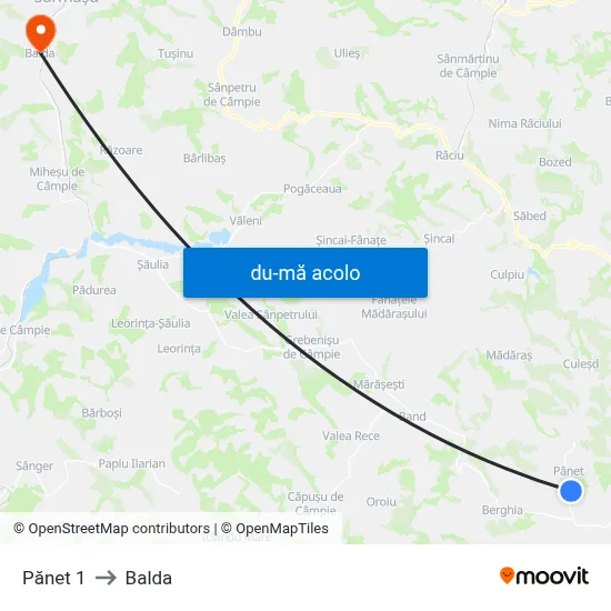 Harta de Pănet 1 către Balda