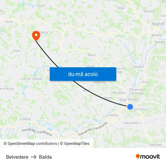 Harta de Belvedere către Balda