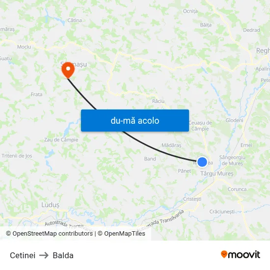 Harta de Cetinei către Balda