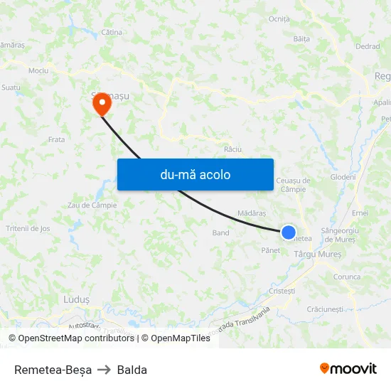 Harta de Remetea-Beșa către Balda