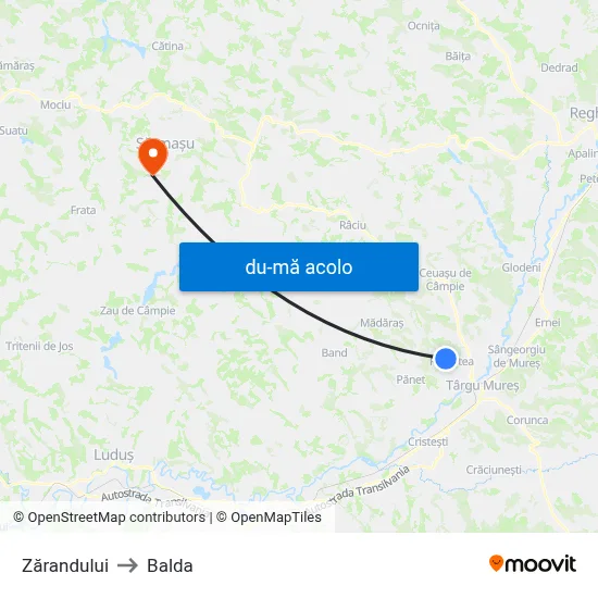 Harta de Zărandului către Balda