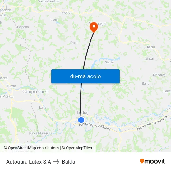 Harta de Autogara Lutex S.A către Balda