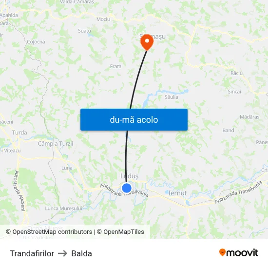 Harta de Trandafirilor către Balda