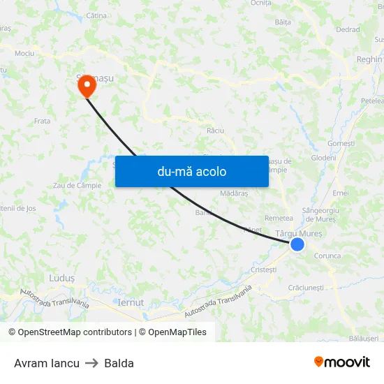 Harta de Avram Iancu către Balda