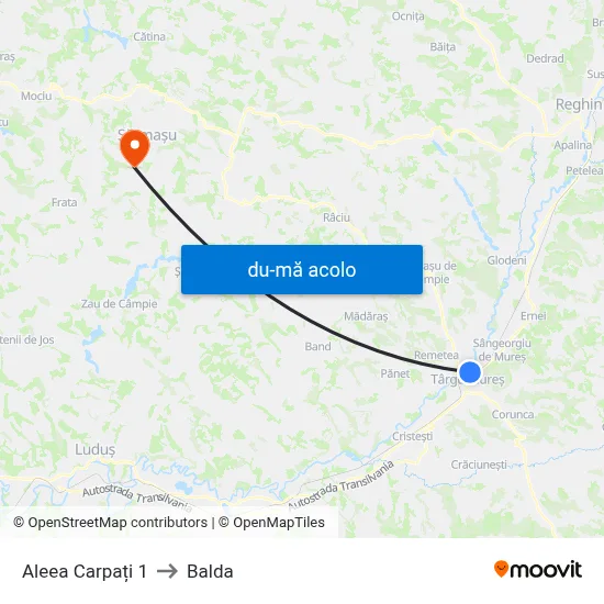 Harta de Aleea Carpați 1 către Balda
