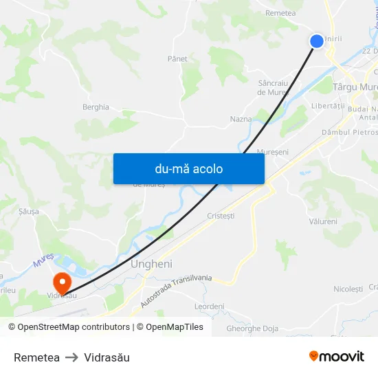 Harta de Remetea către Vidrasău