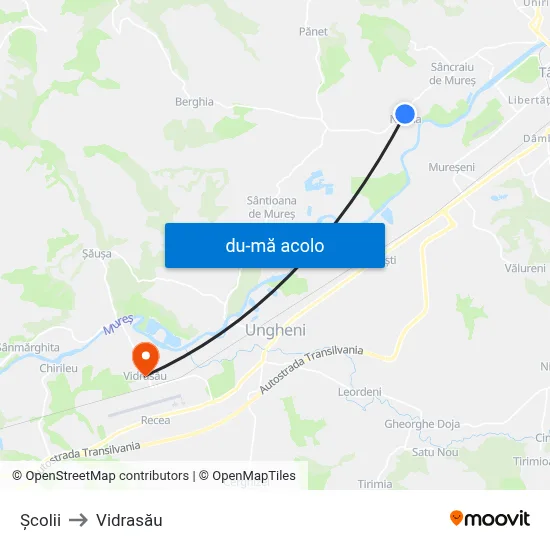 Harta de Școlii către Vidrasău