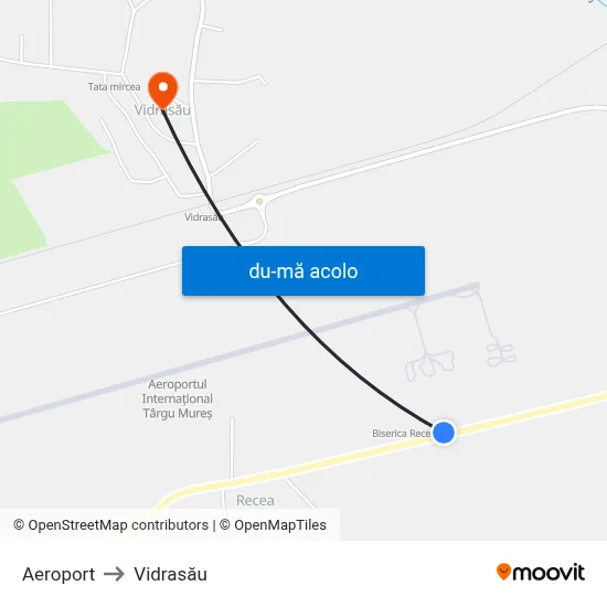 Harta de Aeroport către Vidrasău