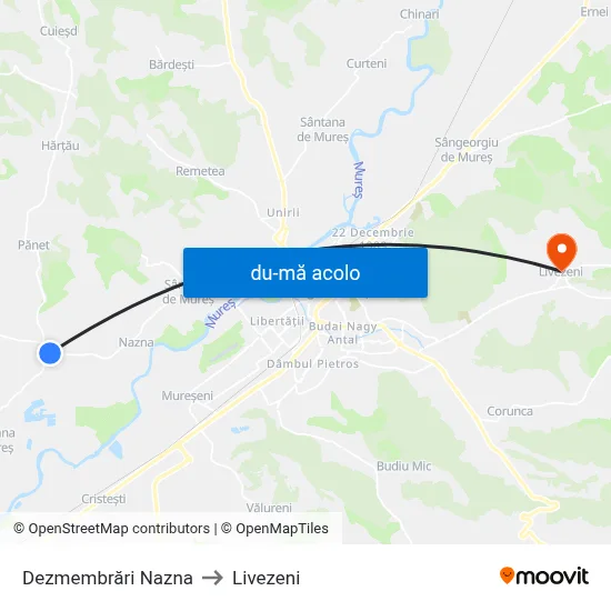 Harta de Dezmembrări Nazna către Livezeni