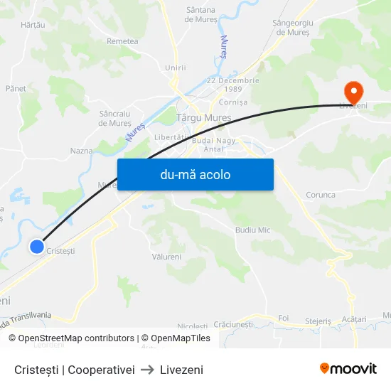 Harta de Cristești | Cooperativei către Livezeni