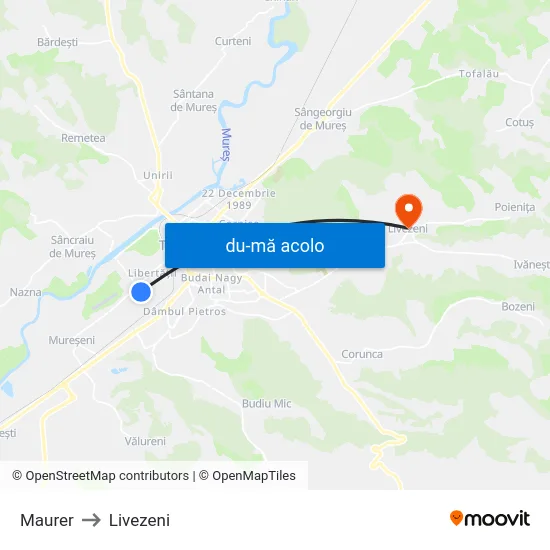 Harta de Maurer către Livezeni