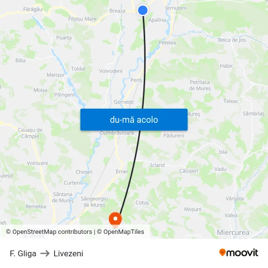 Harta de F. Gliga către Livezeni