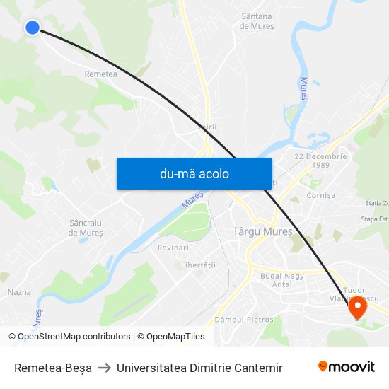 Harta de Remetea-Beșa către Universitatea Dimitrie Cantemir