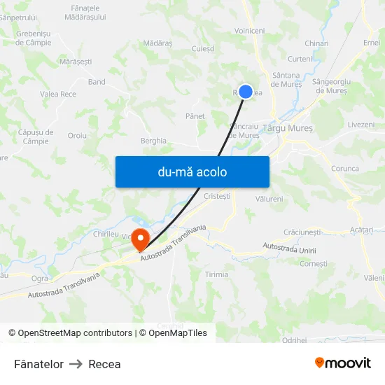 Harta de Fânațelor către Recea