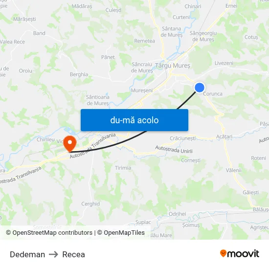 Harta de Dedeman către Recea