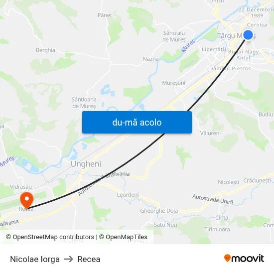 Harta de Nicolae Iorga către Recea