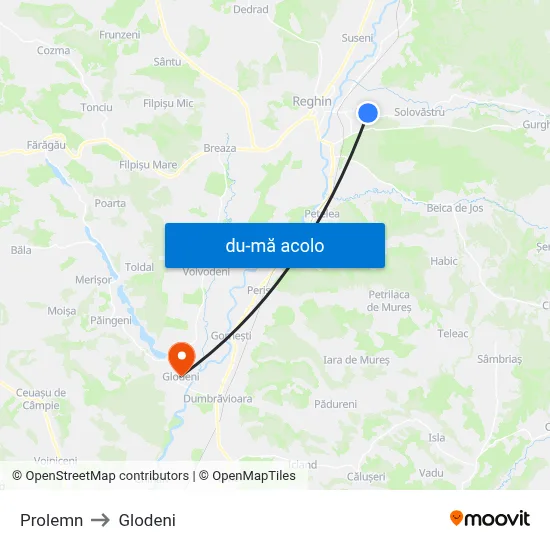 Harta de Prolemn către Glodeni