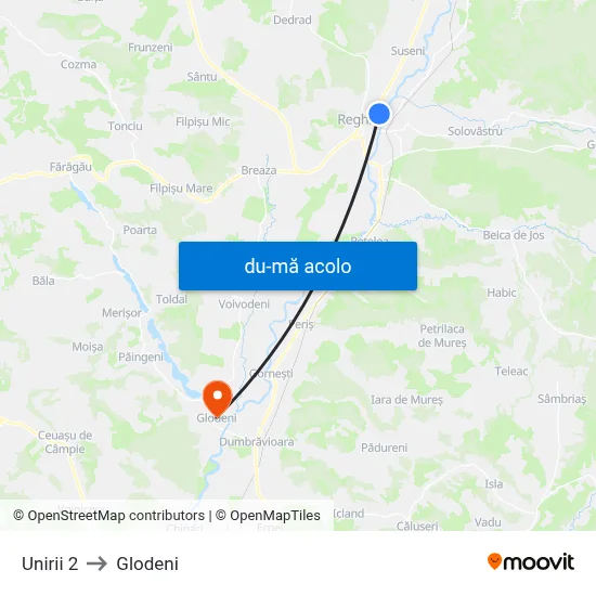 Harta de Unirii 2 către Glodeni