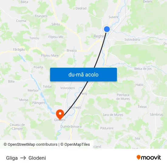 Harta de Gliga către Glodeni