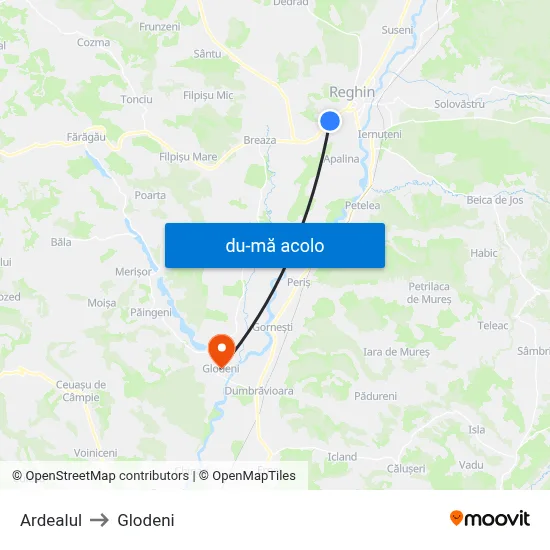 Harta de Ardealul către Glodeni