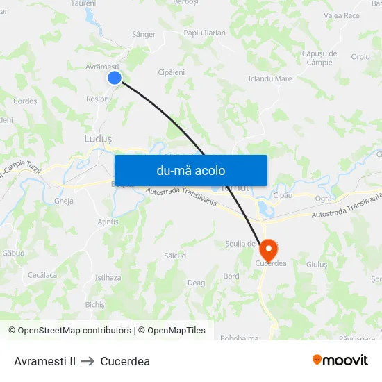 Harta de Avramesti II către Cucerdea