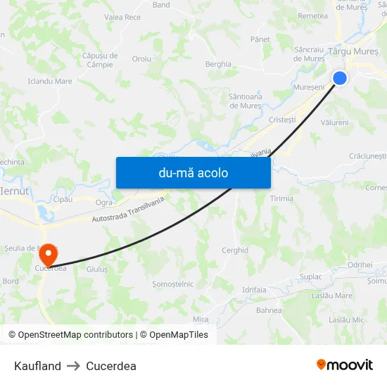 Harta de Kaufland către Cucerdea