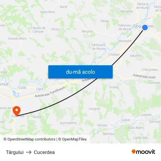 Harta de Târgului către Cucerdea