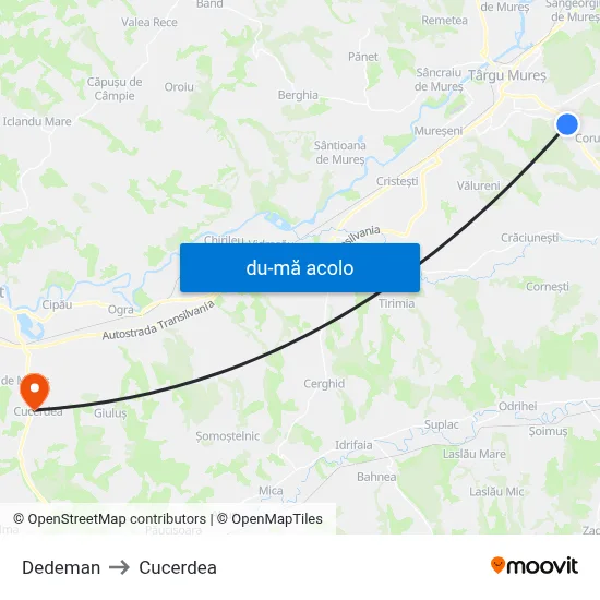 Harta de Dedeman către Cucerdea