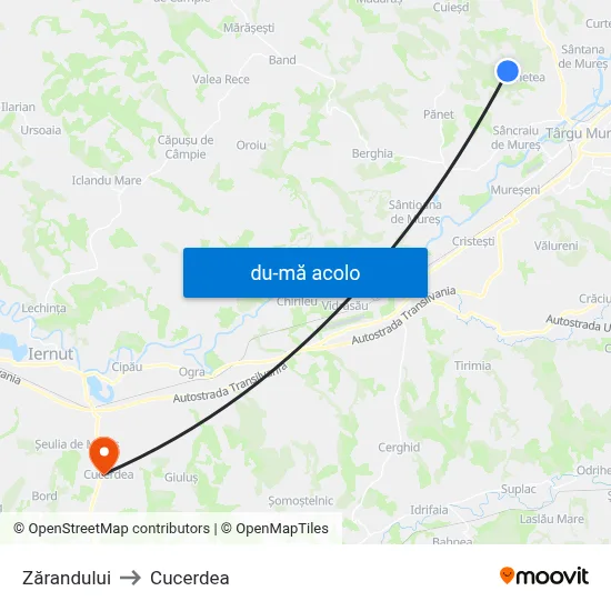 Harta de Zarandului către Cucerdea