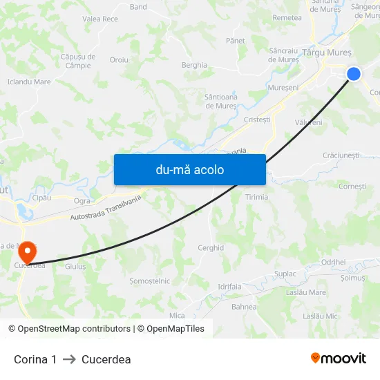 Harta de Corina 1 către Cucerdea