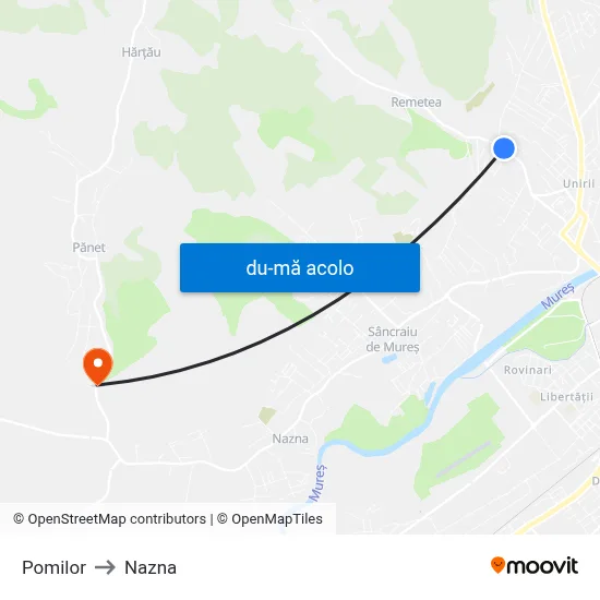 Harta de Pomilor către Nazna