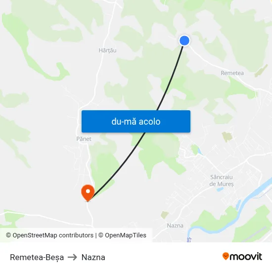 Harta de Remetea-Beșa către Nazna