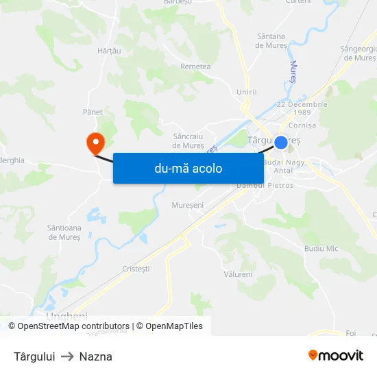 Harta de Târgului către Nazna