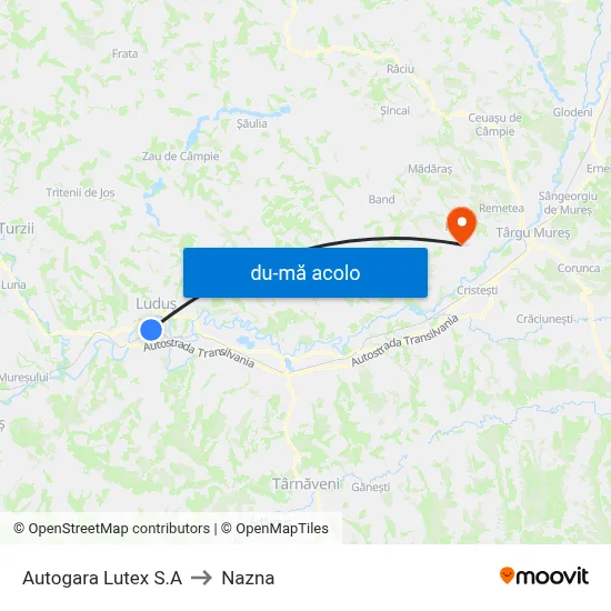 Harta de Autogara Lutex S.A către Nazna