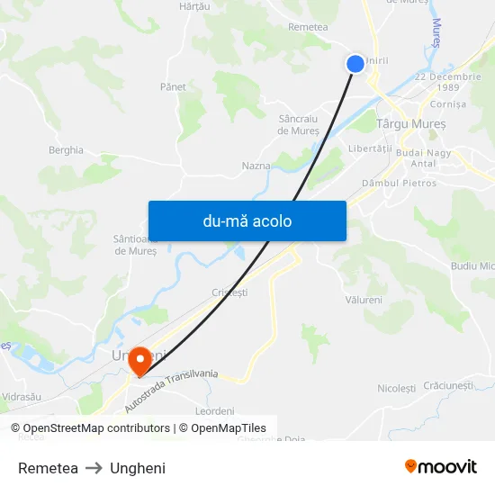 Harta de Remetea către Ungheni