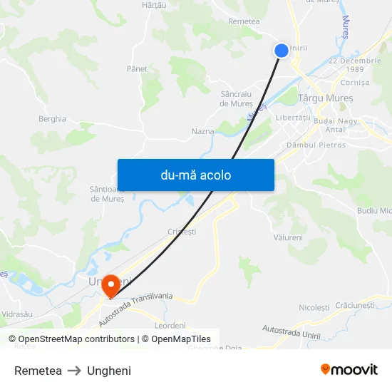 Harta de Remetea către Ungheni