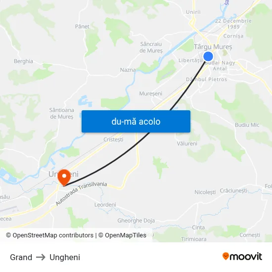 Harta de Grand către Ungheni