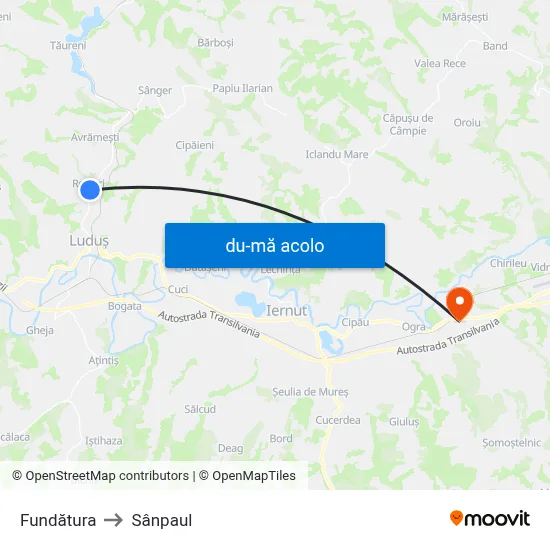 Harta de Fundătura către Sânpaul