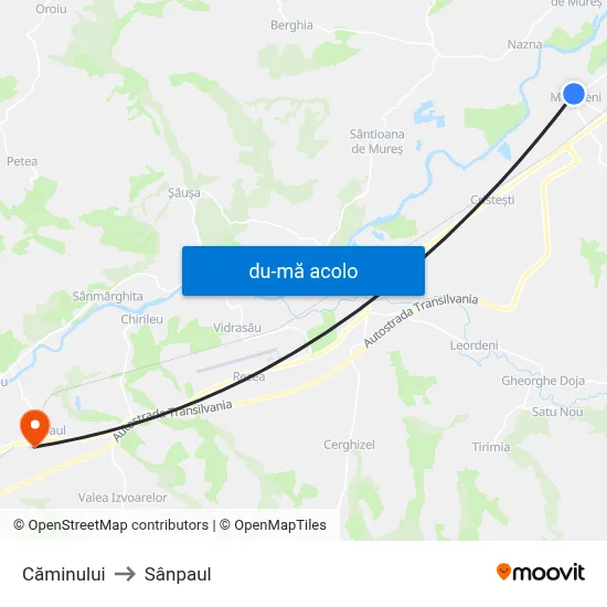Harta de Căminului către Sânpaul