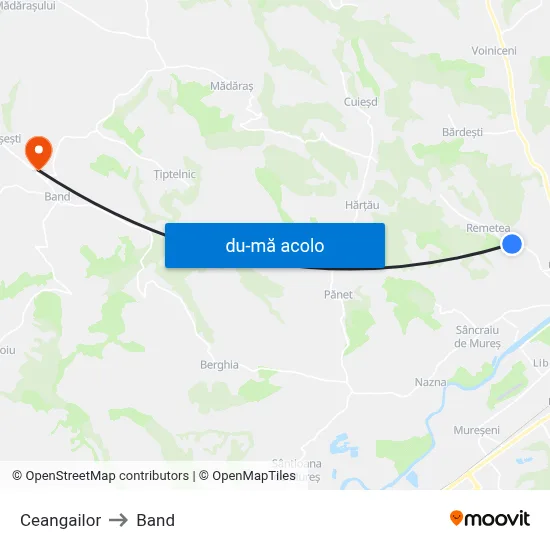 Harta de Ceangailor către Band