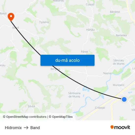Harta de Hidromix către Band