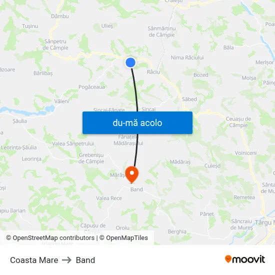 Harta de Coasta Mare către Band