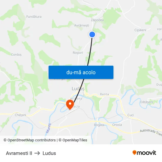 Harta de Avramesti II către Ludus