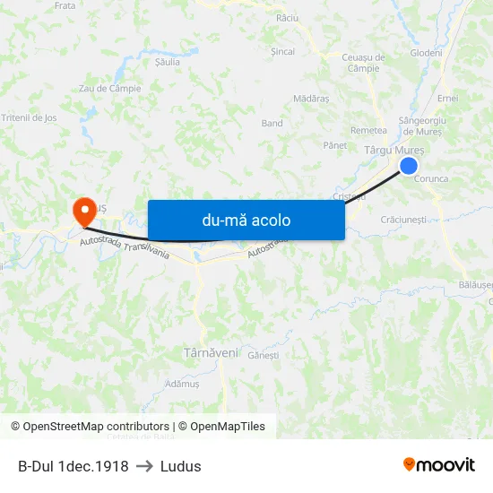 Harta de B-Dul 1dec.1918 către Ludus