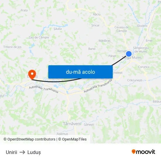 Harta de Unirii către Luduș