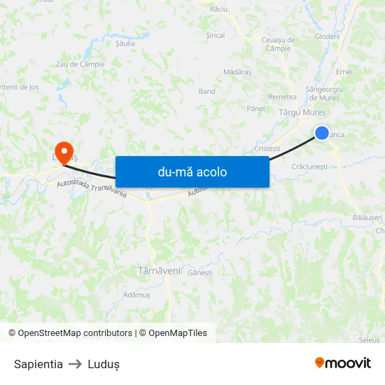 Harta de Sapientia către Luduș